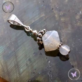 White Agate Charm Pendant